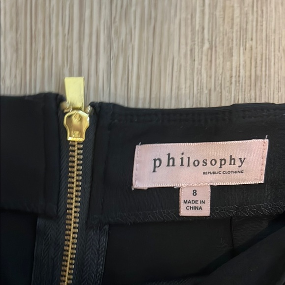 NWT Philosophy Size 8 Black Knee-Length Pencil Skirt - Picture 4 of 5